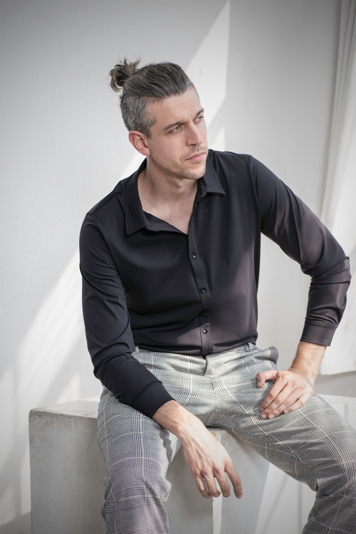 Charlie performance dress shirt Black